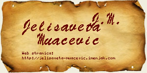 Jelisaveta Muačević vizit kartica